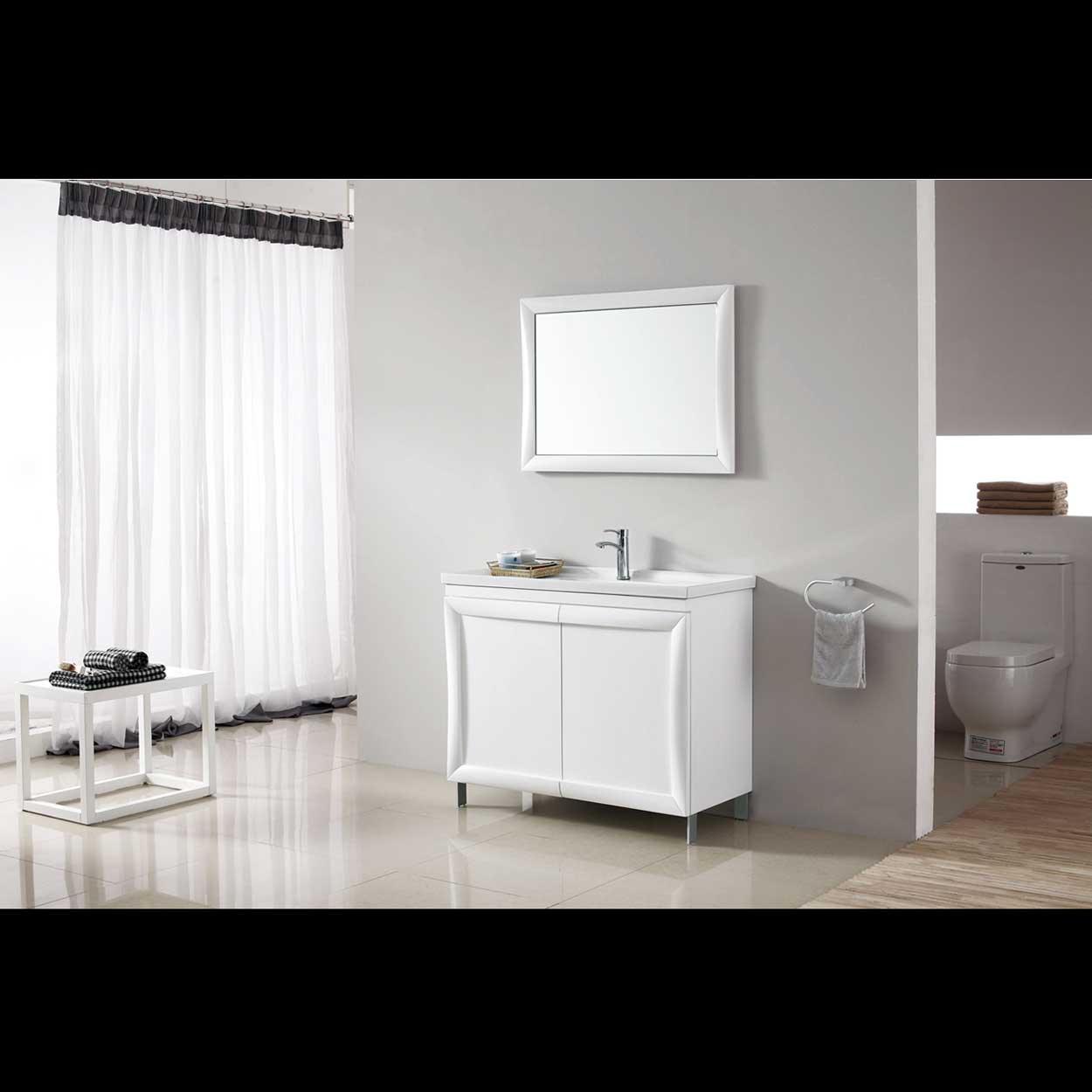 White Single Bathroom Vanity Mirror Set Ravenna 40 Vm V14175 Hgw Ravenna 40 Single Bathroom Vanity Mirror Set Vm V14175 Hgw