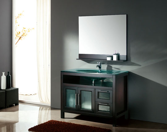 Bathroom Vanity Glass Top 48" single bathroom vanity set glass top dark espresso cb-4811 Bathroom Vanity Glass Top 48" single bathroom vanity set glass top dark espresso cb-4811