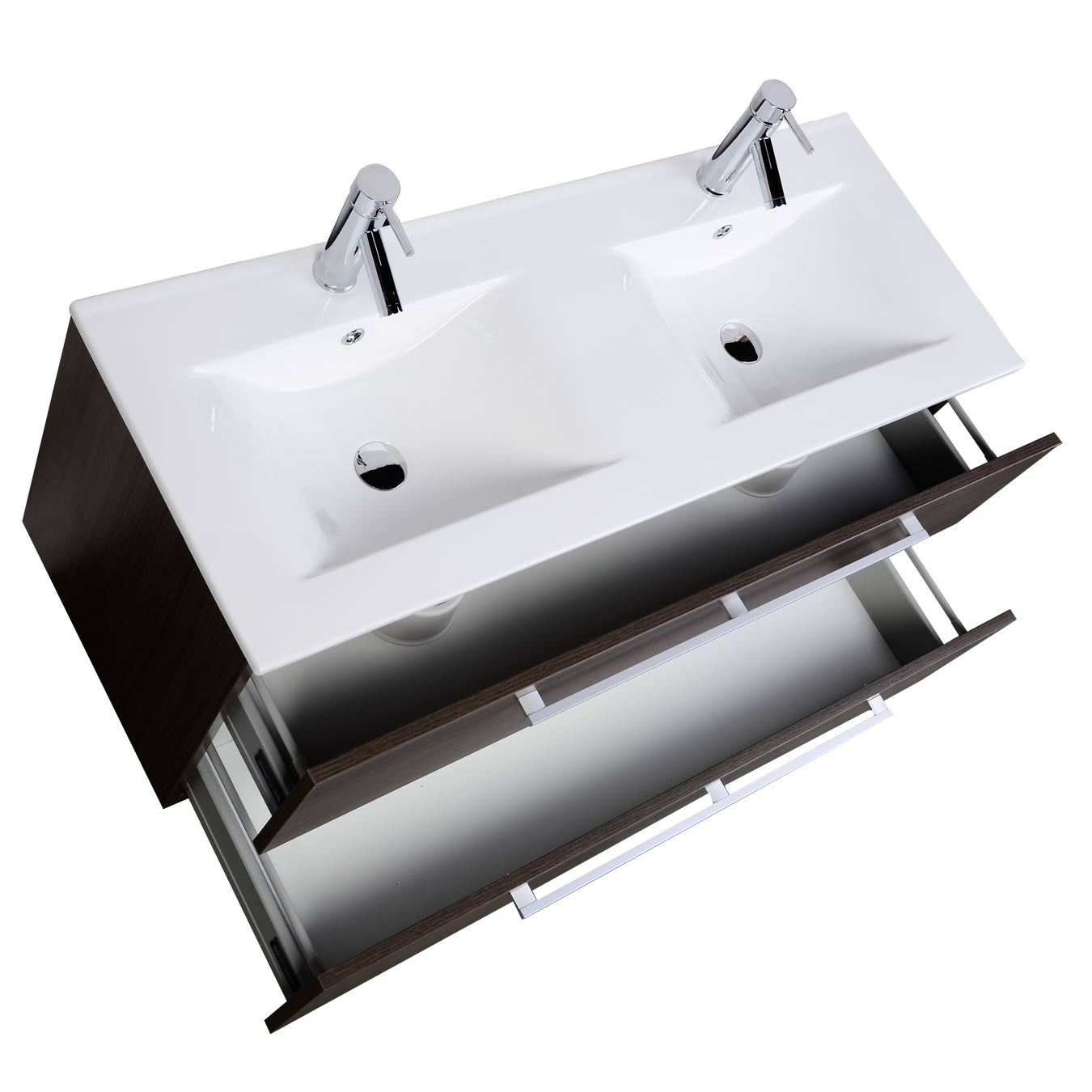 Buy Caen 48 In. WallMount Double Bathroom Vanity Grey Oak Optional