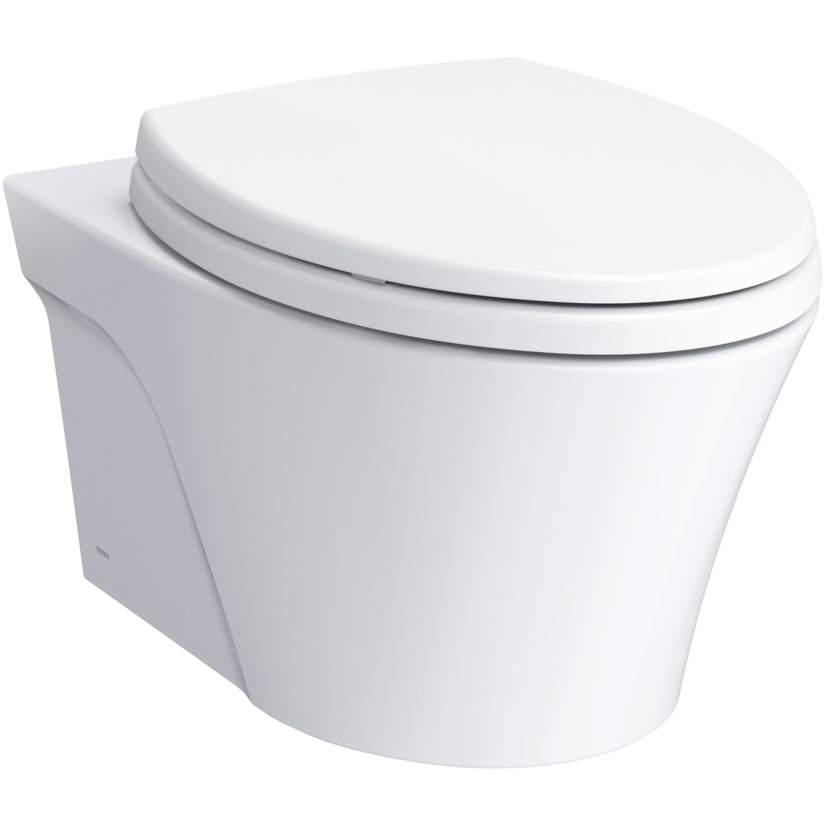 Toto - CWT426CMFG#MS - AP Wall-Hung Elongated Toilet and DuoFit® In-Wall  0.9 and 1.28 GPF Tank System with Copper Supply Line, Matte Silver - less a 