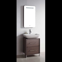 TURIN 23.5" Single Sink Bathroom Vanity Light Grey Oak VM-V14155-LGO