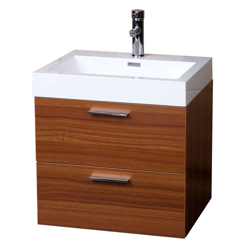 Modern Floating Bathroom Vanity Teak, 23 Bathroom Vanity Cabinet