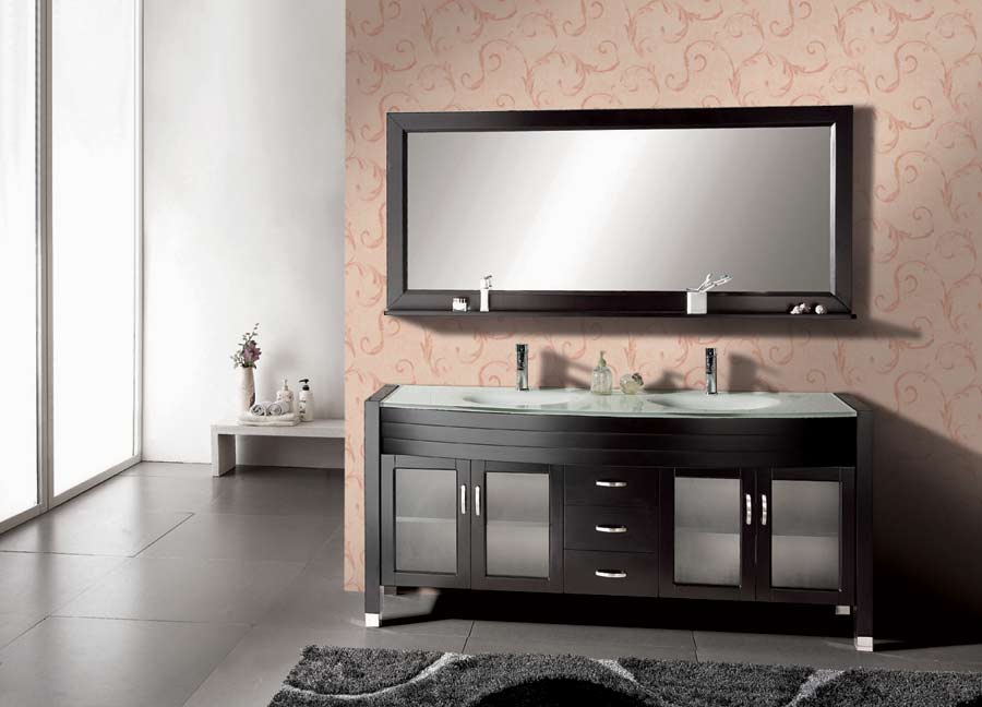 Virtu Usa Bathroom Vanity Dark Espresso Solid Wood Free Shipping 71 Solid Wood Bathroom Vanity With Mirror Dark Espresso Ag X010