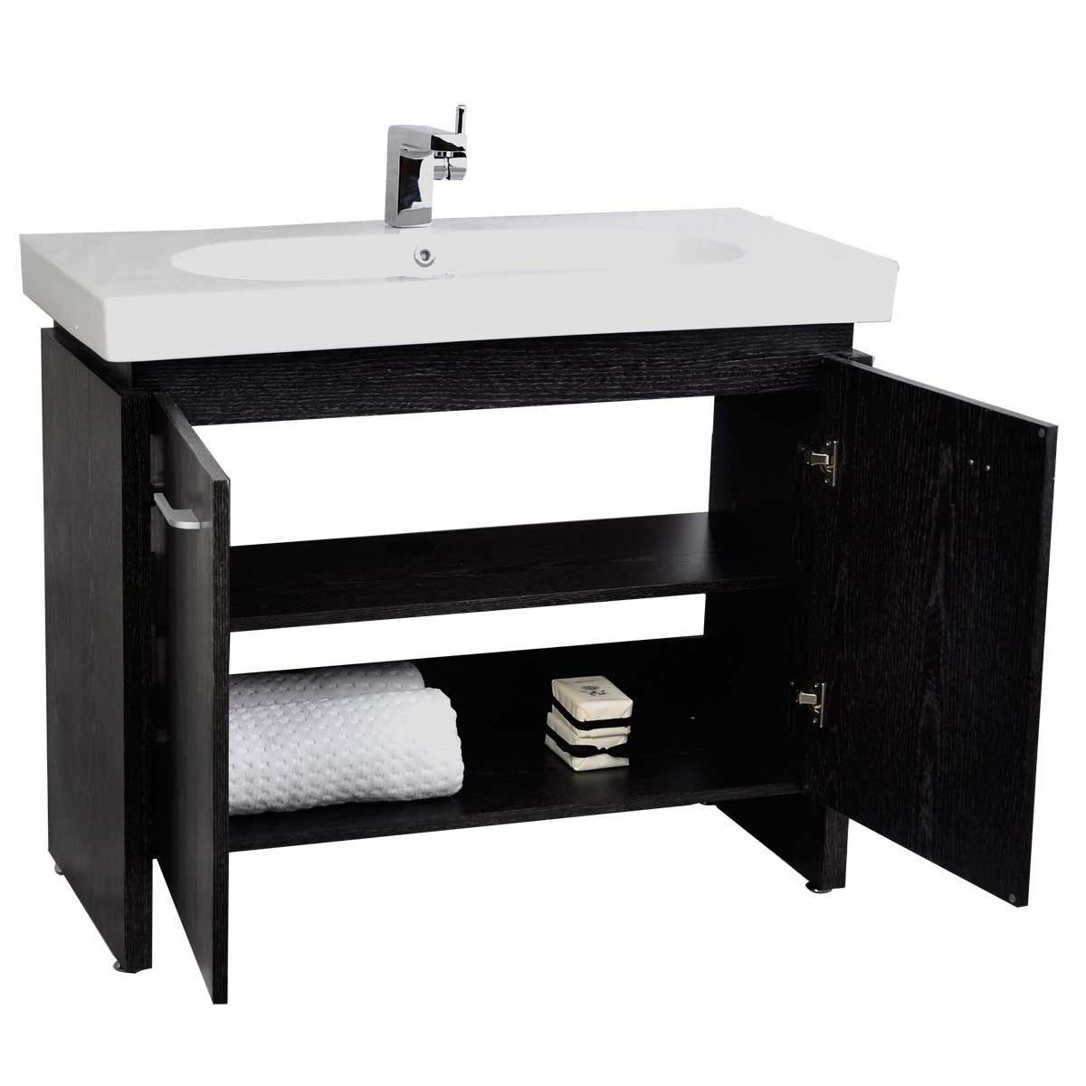 40 Black Oak Single Bathroom Vanity Emperia Vm V12041 Bok Conceptbathscom