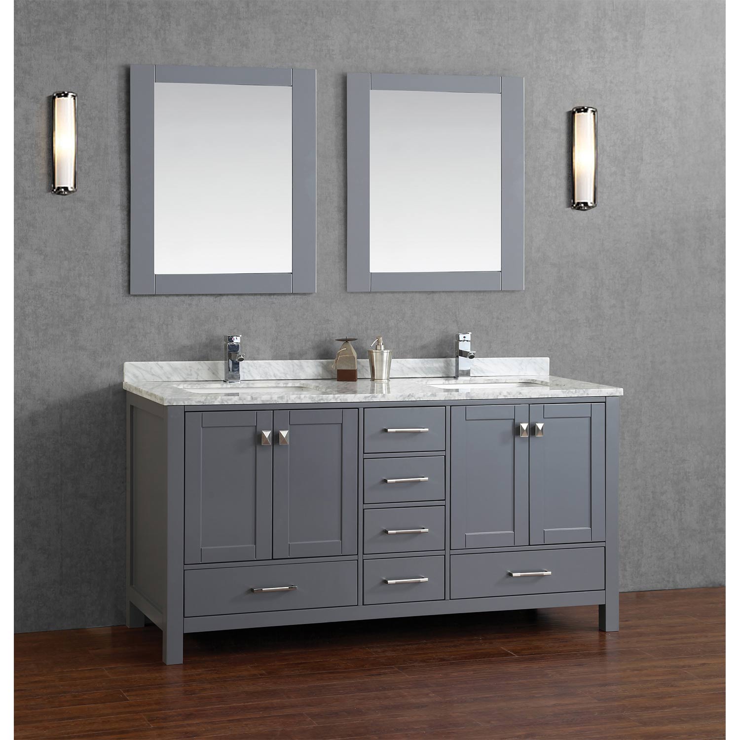 Solid Wood Double Bathroom Vanity, Solid Wood Double Bath Vanity Unit