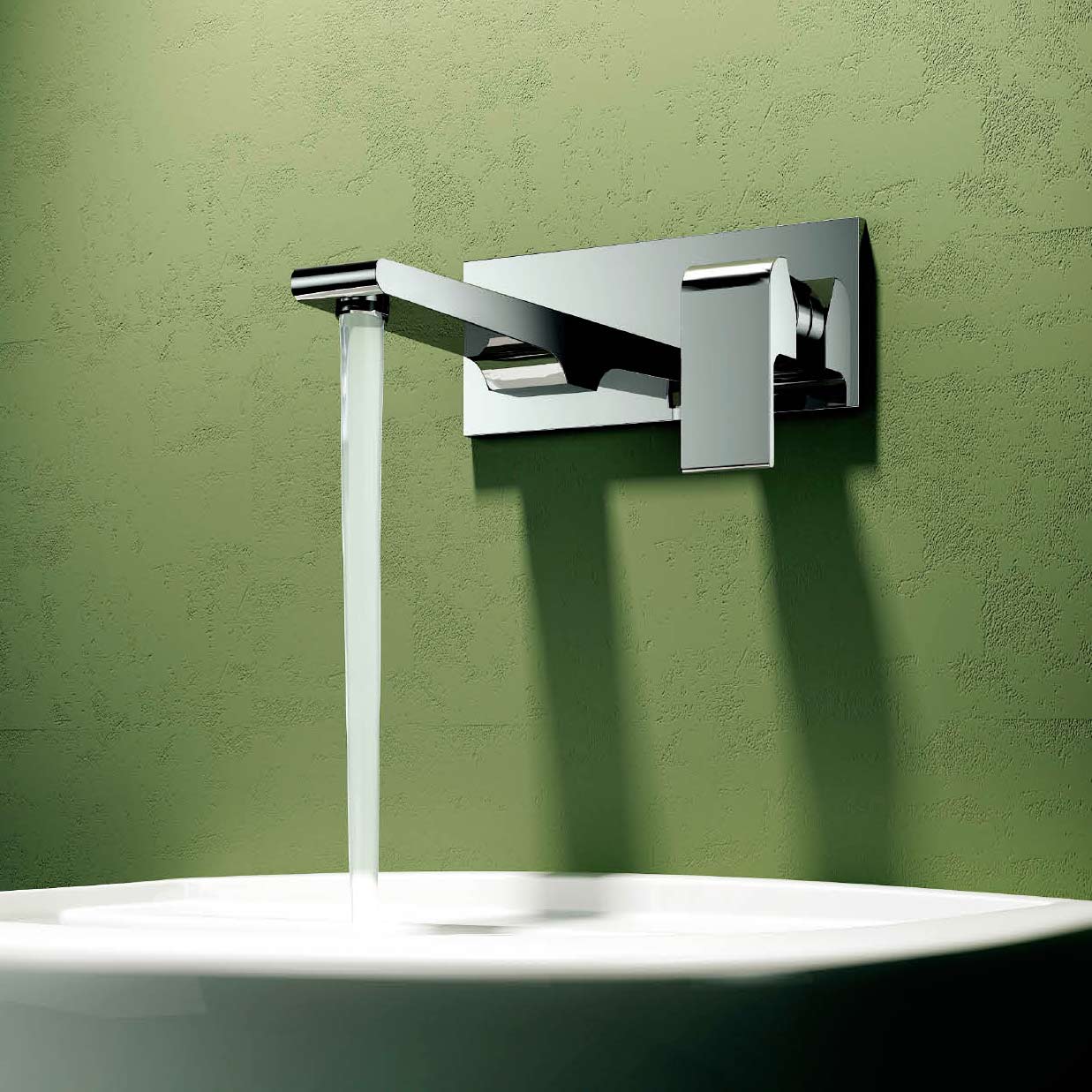 CBI Oceanus 2-Hole Wall Mounted Bathroom Faucet in Chrome ...