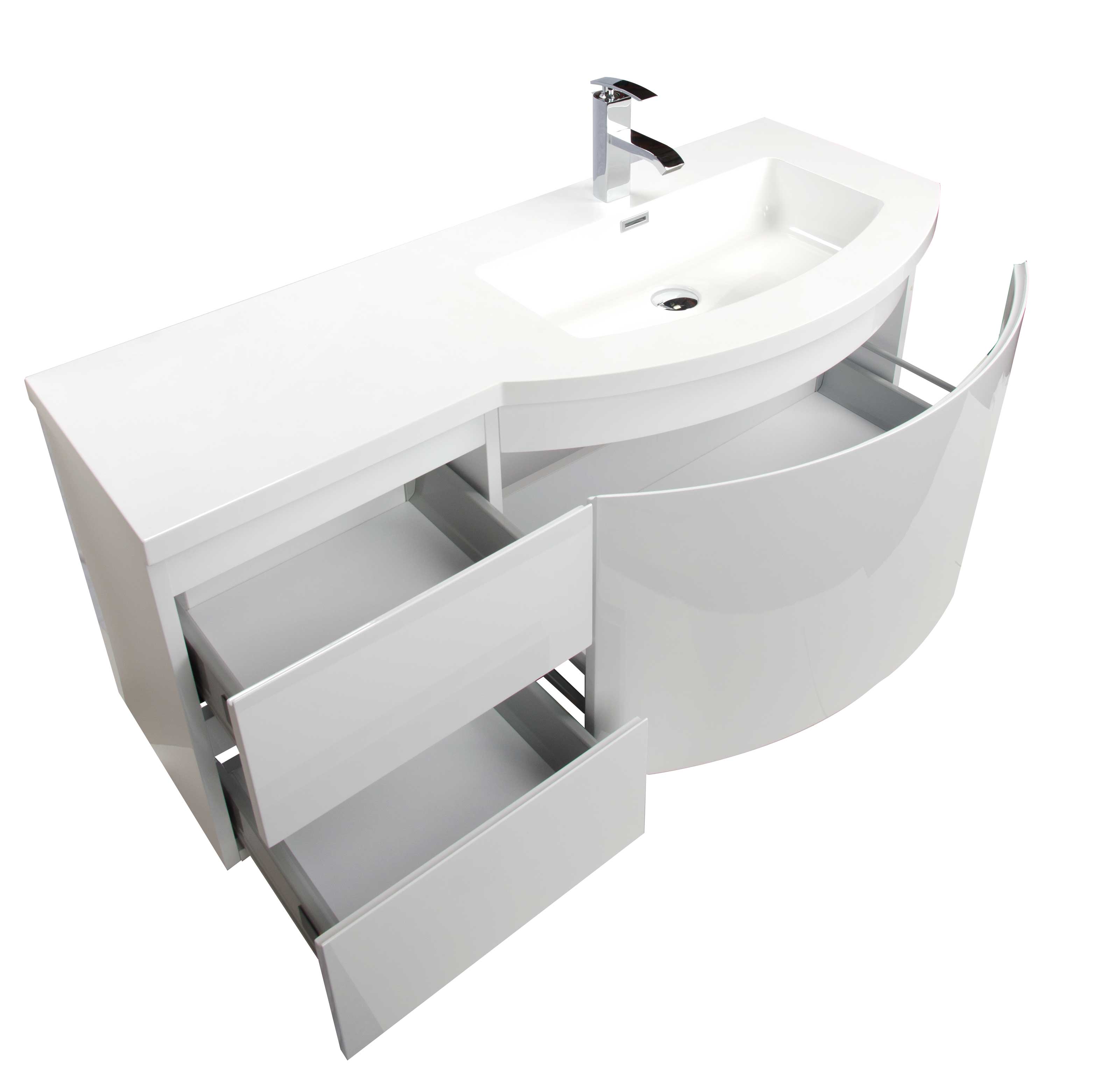 Buy Laurance 48 Inch Bathroom Vanity by CBI High Gloss White TNRA1200R