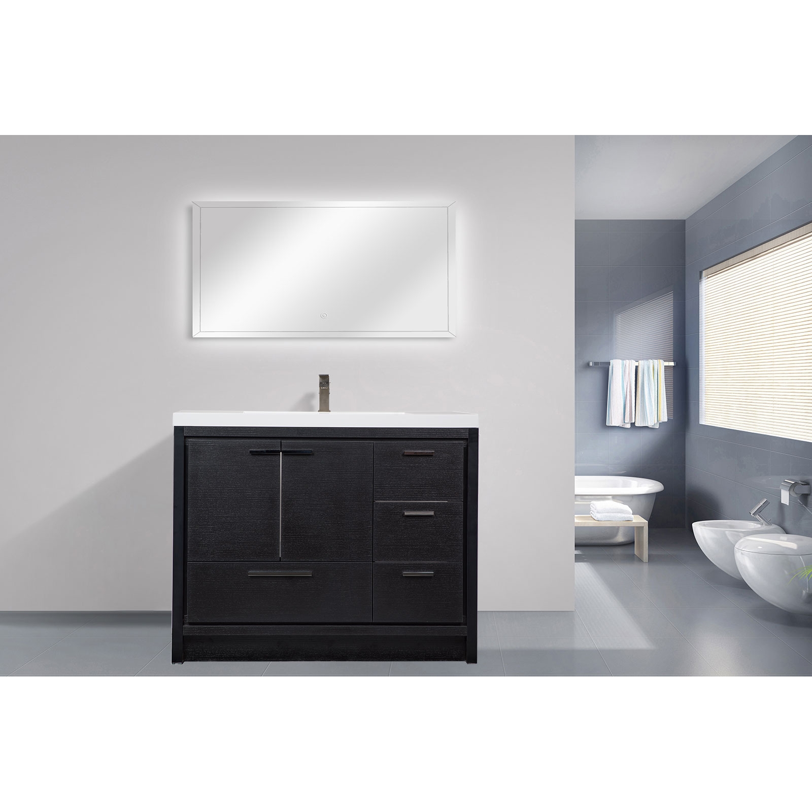 42 black best sale bathroom vanity
