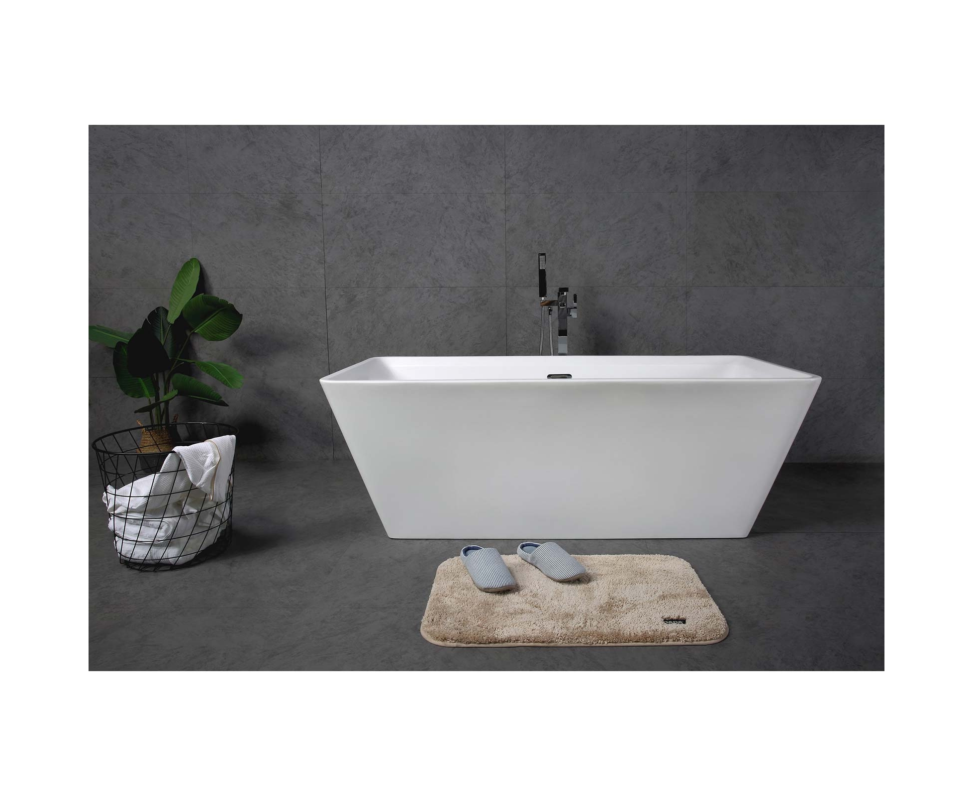 Zena Acrylic Freestanding Soaking, 59 X 29.5 Freestanding Soaking Bathtub