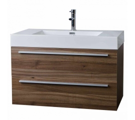 35.5" Wall-Mount Contemporary Bathroom Vanity Walnut TN-M900-WN