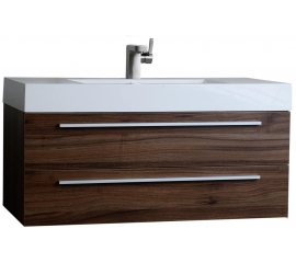 39.5" Wall-Mount Contemporary Bathroom Vanity Light Brown TN-T1000-PT