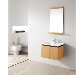 Pesaro 23.5" Wall-mount Bathroom Vanity Set NATURAL RED OAK Finish VM-V14177-RO