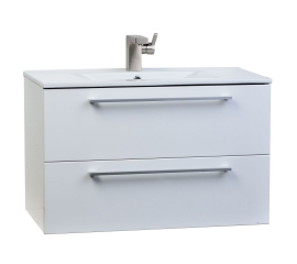Caen 32" Wall-Mount Modern Bathroom Vanity Set High Glossy White Optional Mirror RS-DM800-HGW