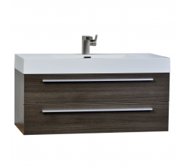 fresca 39.25" Wall-Mount Contemporary Bathroom Vanity Grey Oak TN-T1000-GO