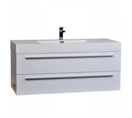47" Wall-Mount Contemporary Bathroom Vanity High Gloss White TN-T1200-1-HGW