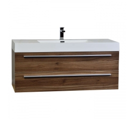 47" Wall-Mount Contemporary Bathroom Vanity Walnut Optional Mirror TN-T1200-1-WN