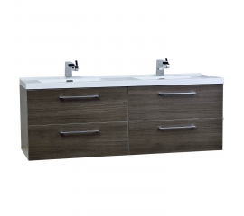 67" Modern Double Vanity Set Grey Oak TN-A1710-GO
