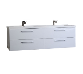 67" Modern Double Vanity Set High Gloss White TN-A1710-HGW