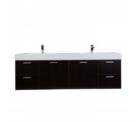 Monza 71" Contemporary  Double Vanity Set Espresso RS-DM1810-ESP