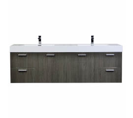 Monza 71" Contemporary  Double Vanity Set RS-DM1810-OAK
