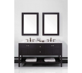 Trento 60" Solid Wood Double Bathroom Vanity  Dark Espresso VM-V19713-ESP