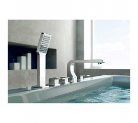 CBI Oceanus Chrome Deck Mount 5 Hole Roman Tub Shower Faucet CL-JDL-8852420
