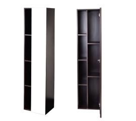 16" Espresso Linen Cabinet with Mirror TN-T700-SC-WG