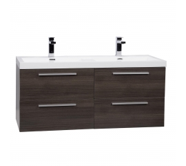 47" Wall Mounted Modern Double Bathroom Vanity in Grey OakTN-T1200D-GO
