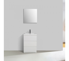 Edison 23.6" Single Bathroom Vanity Set in High Gloss White TN-ED600-HGW