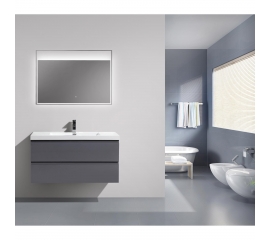 Angela 41.9" Wall-Mount Bathroom Vanity High Gloss White TN-AG1065-1-HGWAngela 41.9" Wall-Mount Bathroom Vanity High Gloss Iron Grey TN-AG1065-1-HGIG