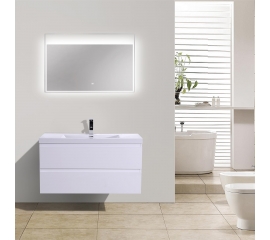 Angela 41.9" Wall-Mount Bathroom Vanity High Gloss White TN-AG1065-1-HGW