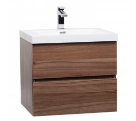 Angela 23.5" Wall-Mount Bathroom Vanity in Walnut TN-AG600-WN