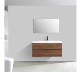 Angela 41.9" Wall-Mount Bathroom Vanity Walnut TN-AG1065-1-WN