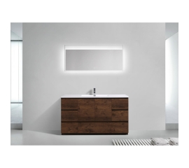 CBI Edison 59 Inch Single Modern Bathroom Vanity Rosewood TN-ED1500S-RW