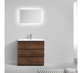 Edison 35.5" Single Bathroom Vanity Set in Rosewood TN-ED900-RW