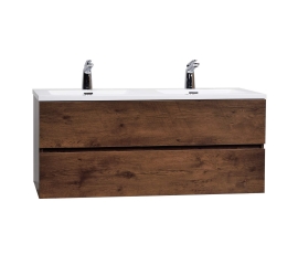 Angela 47" Wall-Mount Double Bathroom Vanity  Rosewood TN-AG1200D-RW