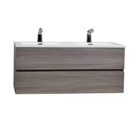 Angela 47" Wall-Mount Double Bathroom Vanity  Maple Grey TN-AG1200D-MPG