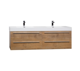 Andria 71" Contemporary Double Wall Mounted Natural Oak TN-M1810-NO