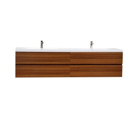 Angela 83.4" Contemporary Double Wall Mounted Rosewood TN-AG2120-1-TK