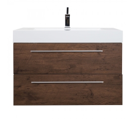 35.5" Wall-Mount Contemporary Bathroom Vanity Rosewood TN-M900-RW
