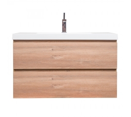 Angela 35.5" Wall-Mount Bathroom Vanity, Red Oak TN-AG900-RO