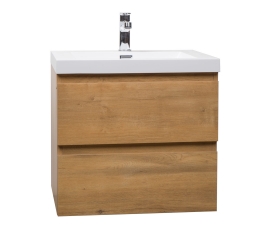 Angela  23.5" Wall-Mount Bathroom Vanity White Oak TN-AG600-NOAngela  23.5" Wall-Mount Bathroom Vanity White Oak TN-AG600-NO