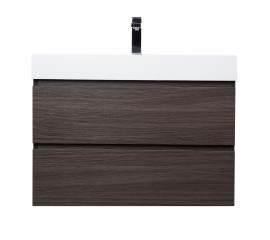 Angela 31.5" Wall-Mount Bathroom Vanity, Char Oak TN-AG800-CO