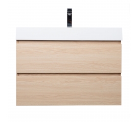 Angela 31.5" Wall-Mount Bathroom Vanity, Char Oak TN-AG800-WO