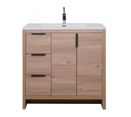 Evan 35.5" Modern Bathroom Vanity Red Oak TN-EV900-RO