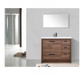CBI 42 Inch Modern Bathroom Vanity TN-LA1065R-WN, Walnut