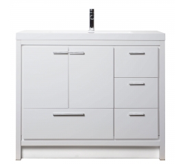 Enna 36" Inch Modern Bathroom Vanity TN-LA900R-HGW, Gloss White
