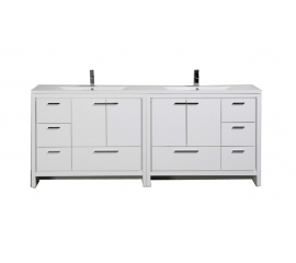 Enna 72" Free Standing Bath Vanity with Double Sink, Gloss White TN-LA1800-HGWEnna 72" Free Standing Bath Vanity with Double Sink, Gloss White TN-LA1800-HGW