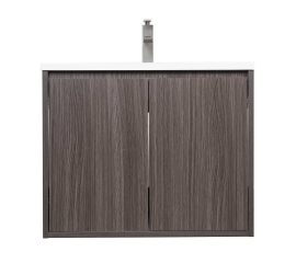 Alisson 27.6" Wall-Mount Bathroom Vanity, Char Oak