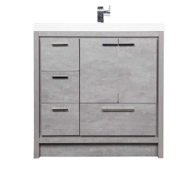 CBI Enna 36  Inch Modern Bathroom Vanity Maple Grey, TN-LA900L-CG